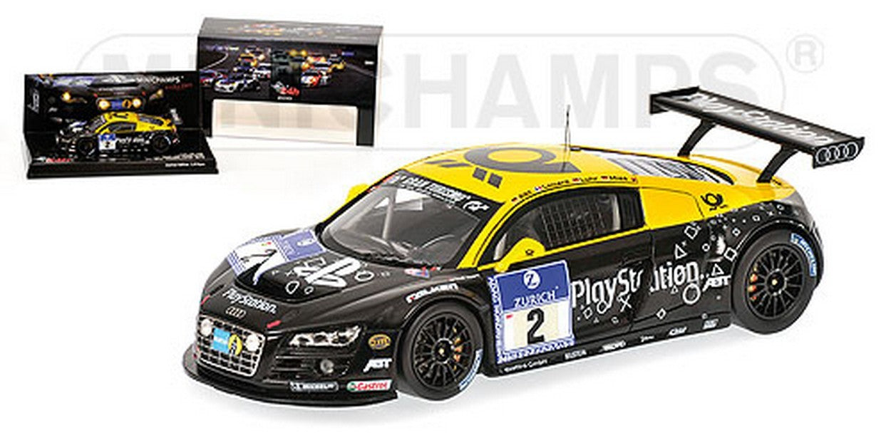 SCALE MODEL COMPATIBLE WITH AUDI R8 N.2 NURBURGR. 10 1:43 MINICHAMPS PM437101902