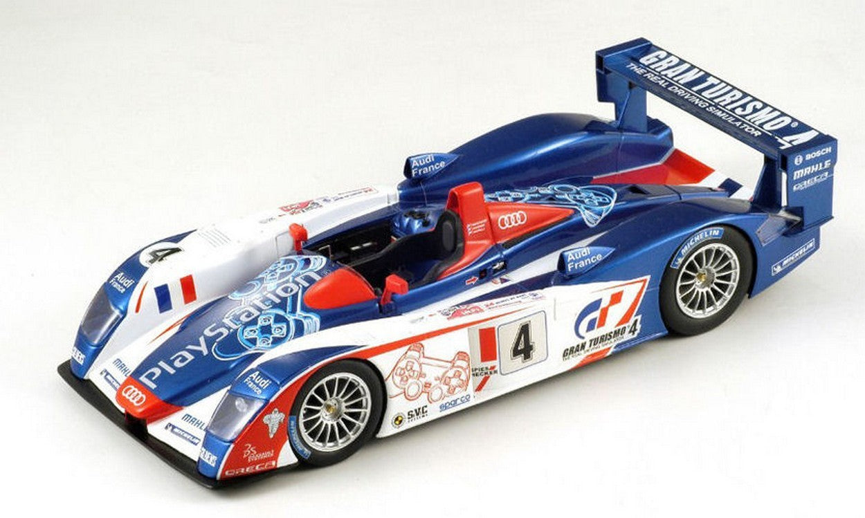 MODELLINO IN SCALA COMPATIBILE CON AUDI R8 PLAYSTATION N.4 4th LM 2005 MONTAGNY-GOUNON-ORTELLI 1:18 SPARK MODEL S1803