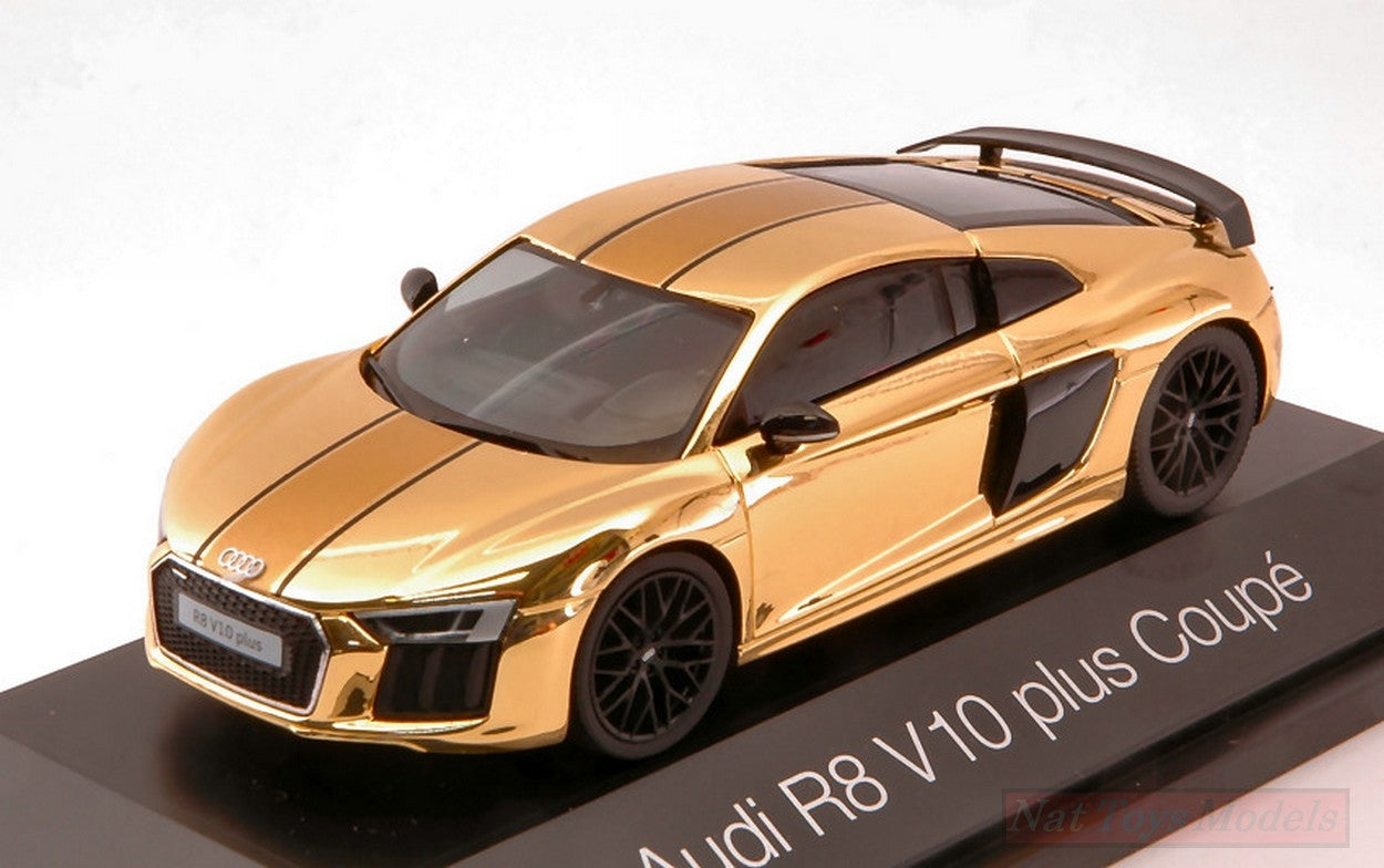 SCALE MODEL COMPATIBLE WITH AUDI R8 V10 PLUS COUPE GOLD 1:43 HERPA HP7151