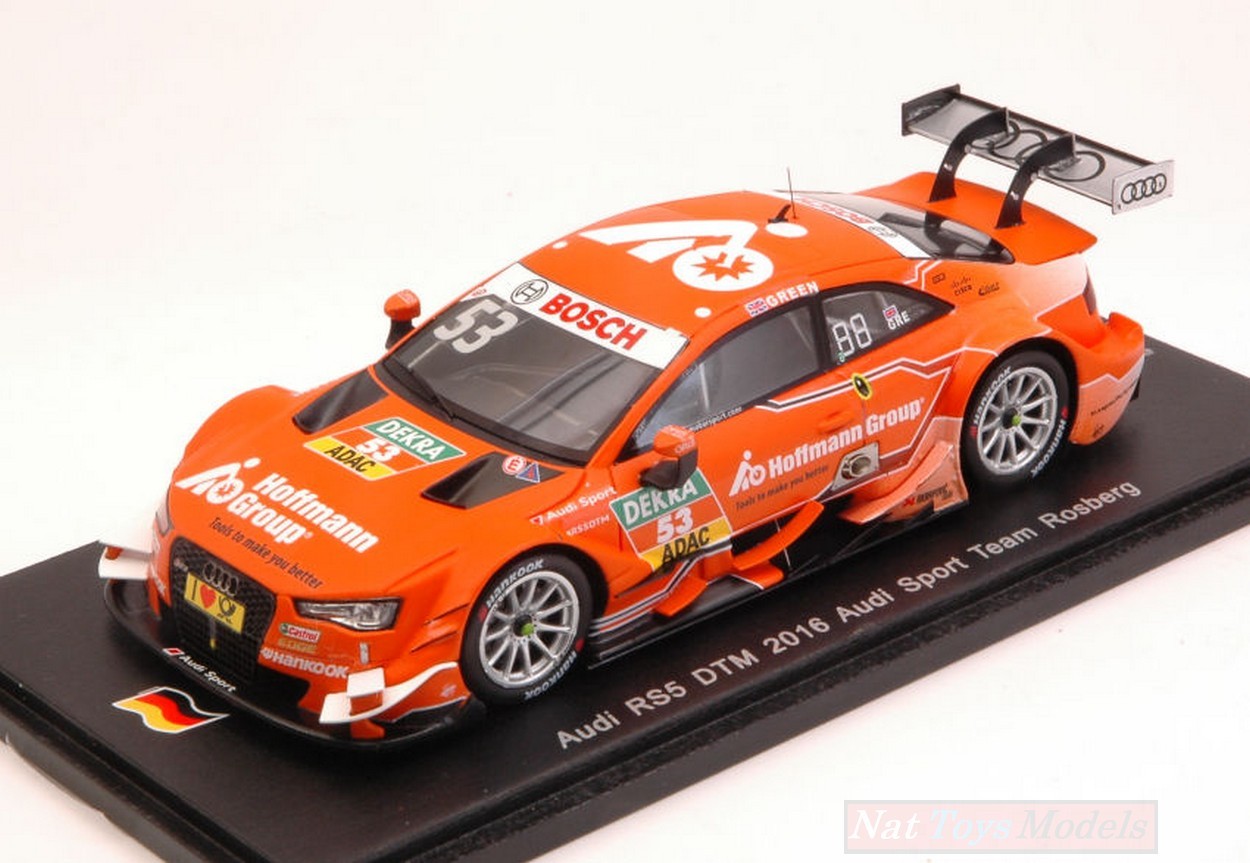 MODELE REDUIT COMPATIBLE AVEC AUDI RS5 N.53 3ème DTM 2016 J.GREEN 1:43 SPARK MODEL SG291
