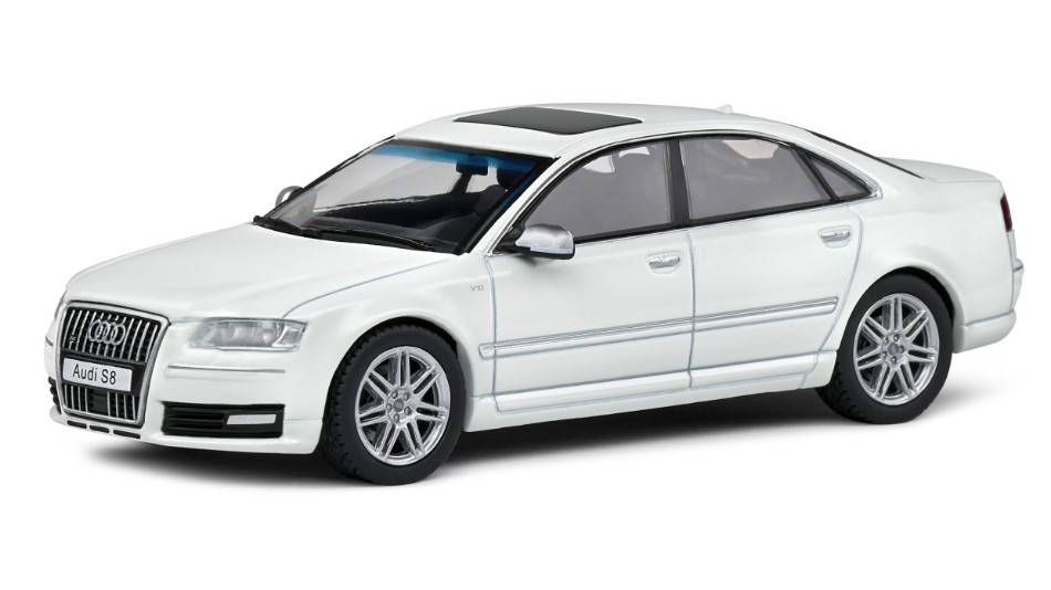 MODELLINO IN SCALA COMPATIBILE CON AUDI S8 (D3) 2010 WHITE 1:43 SOLIDO SL4313302