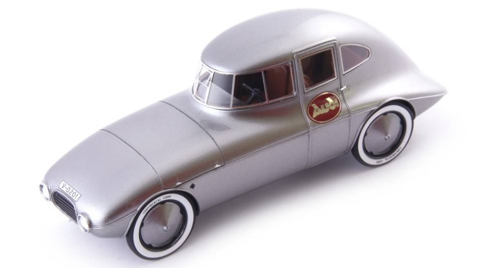 MODELLINO IN SCALA COMPATIBILE CON AUDI TYP STROMLINIE JARAY 1923 MET.SILVER 1:43 AUTOCULT ATC04041