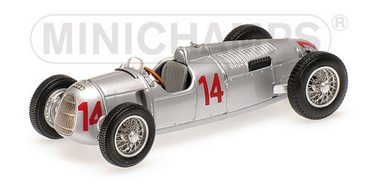 MODELE REDUIT COMPATIBLE AVEC AUTO UNION TYP C A.VARZI 1936 N.14 3ème GP DE HONGRIE 1:43 MINICHAMPS PM400360014