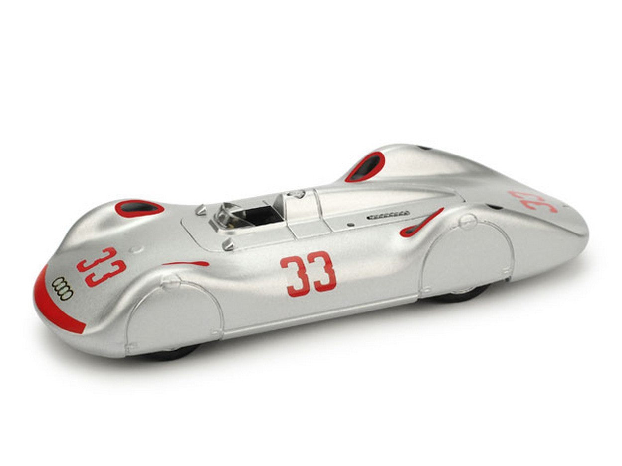 MODELLINO IN SCALA COMPATIBILE CON AUTO UNION TYP C N.33 AVUSRENNEN 1937 L.FAGIOLI 1:43 BRUMM BM0353B