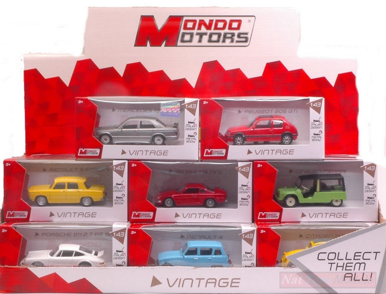 MODELLINO IN SCALA COMPATIBILE CON AUTO VINTAGE ASS.1:43 Pz.24 MONDO MOTORS MM53167