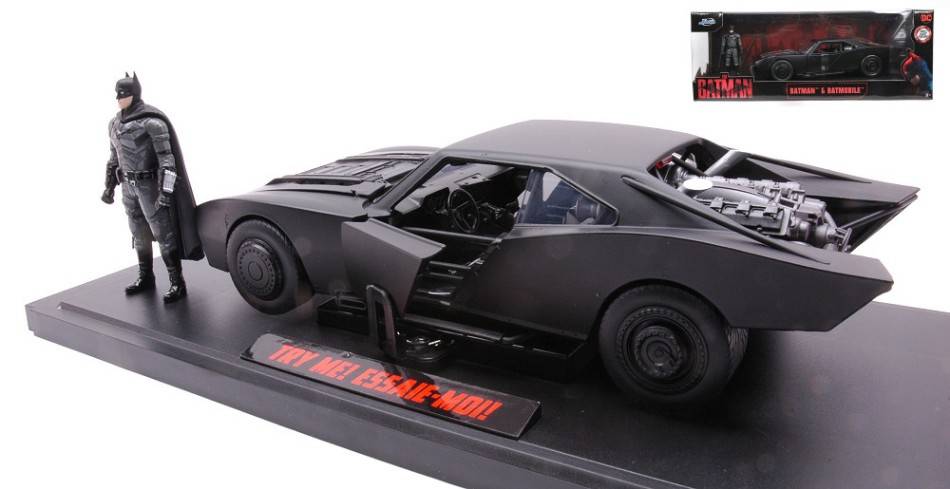 SCALE MODEL COMPATIBLE WITH BATMAN BATMOBILE 2022 TRY ME WITH FIGURE 1:18 JADA TOYS JADA253216002