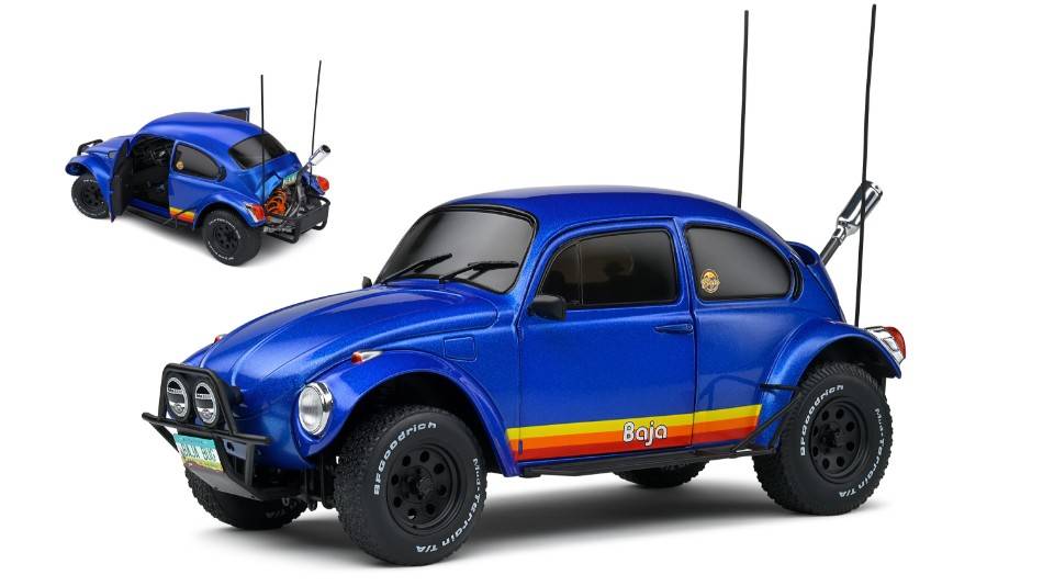 SCALE MODEL COMPATIBLE WITH BEETLE BAJA 1975 METALLIC BLUE 1:18 SOLID SL1809601