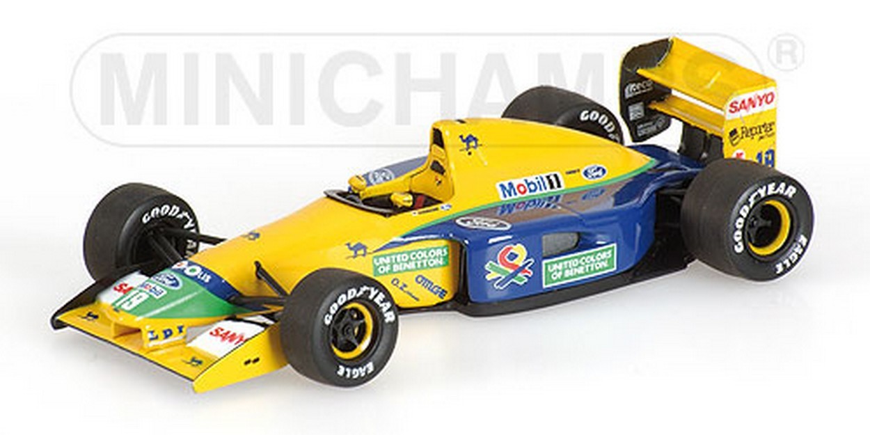 SCALE MODEL COMPATIBLE WITH BENETTON M.SCHUMACHER 1992 1:43 MINICHAMPS PM400920119