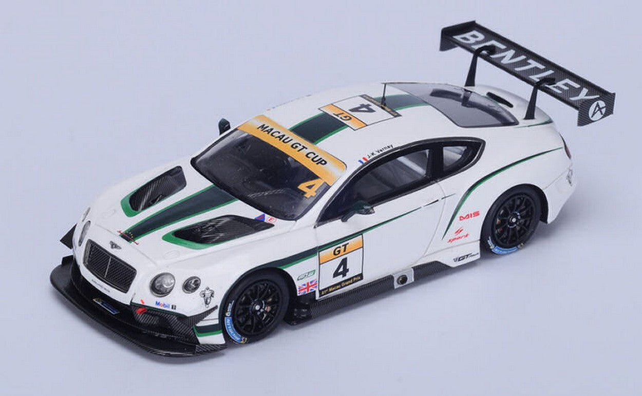 MODELE REDUIT COMPATIBLE AVEC BENTLEY CONTINENTAL GT3 N.4 MACAU GT CUP 2014 JEAN KARL VERNAY 1:43 SPARK MODEL SA084