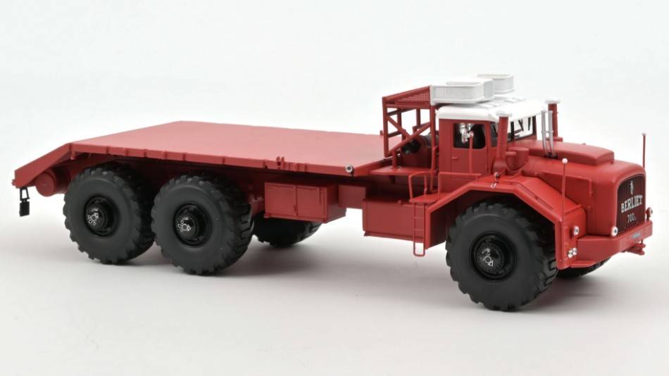 MODELLINO IN SCALA COMPATIBILE CON BERLIET T100 N.1 1960 RED WITHOUT SIDE PANELS 1:43 NOREV NV690039