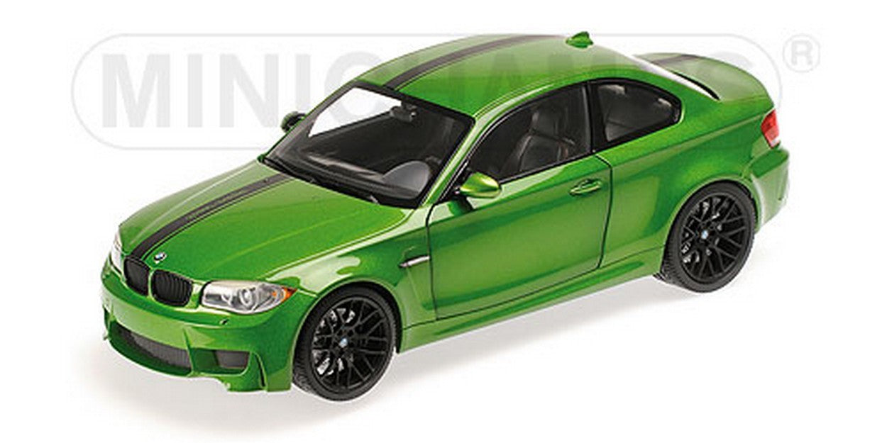 MODELE REDUIT COMPATIBLE AVEC BMW 1ER M COUPE 2011 VERT 1:18 MINICHAMPS PM110020024