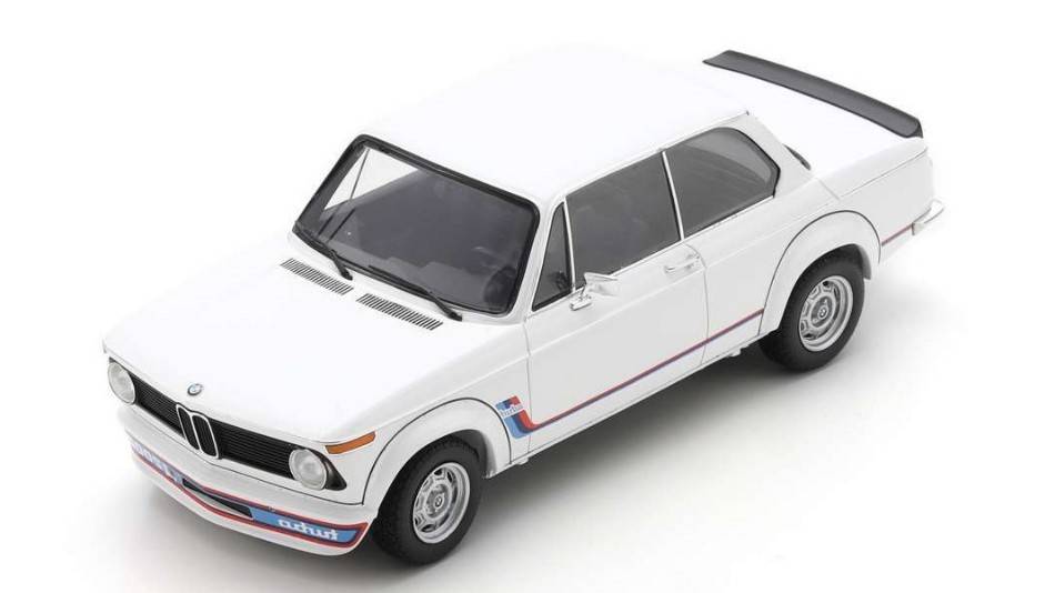 MODELLINO IN SCALA COMPATIBILE CON BMW 2002 TURBO 1973 WHITE 1:18 SPARK MODEL 18S718