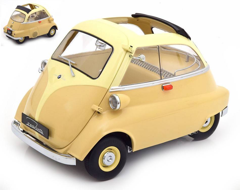 SCALE MODEL COMPATIBLE WITH BMW 250 ISETTA 1959 CREME/YELLOW 1:12 KK SCALE KKDC120041