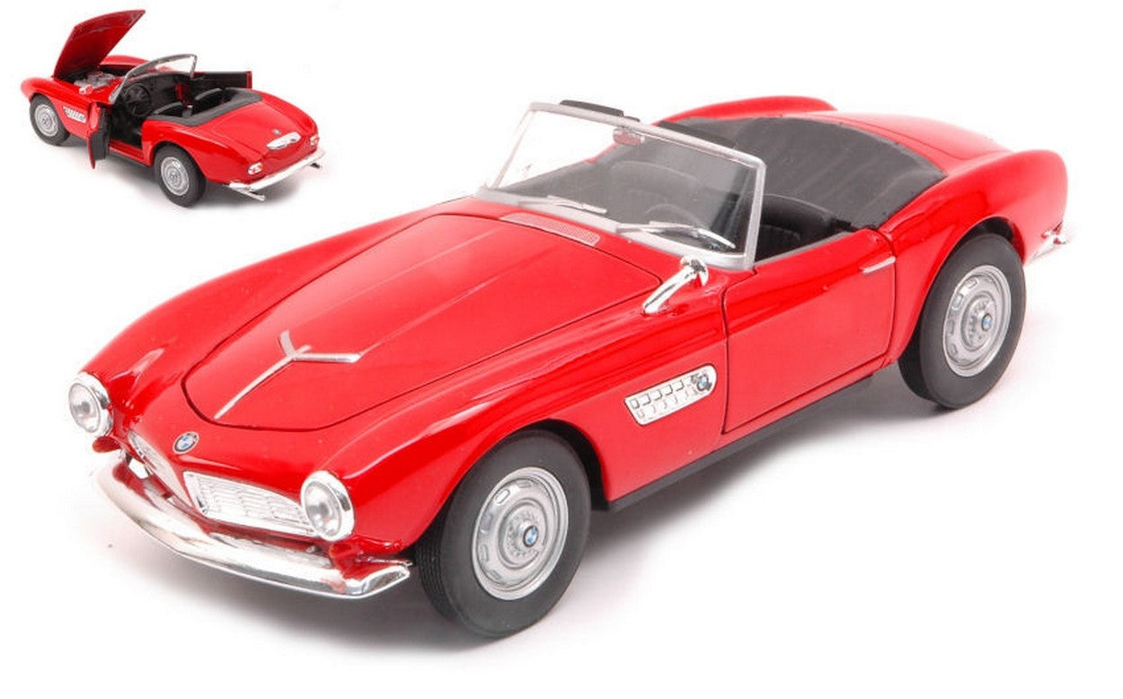 MODELLINO IN SCALA COMPATIBILE CON BMW 507 RED CANOPY OPEN 1:24 WELLY WE24097CR