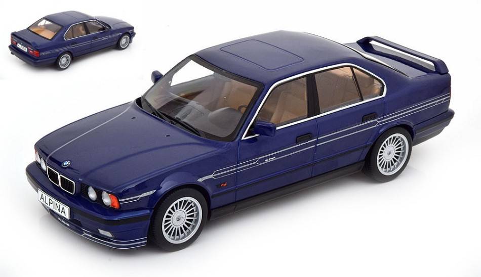 MODELLINO IN SCALA COMPATIBILE CON BMW ALPINA B10 4,6 MET.BLUE 1:18 MODELCARGROUP MCG18230