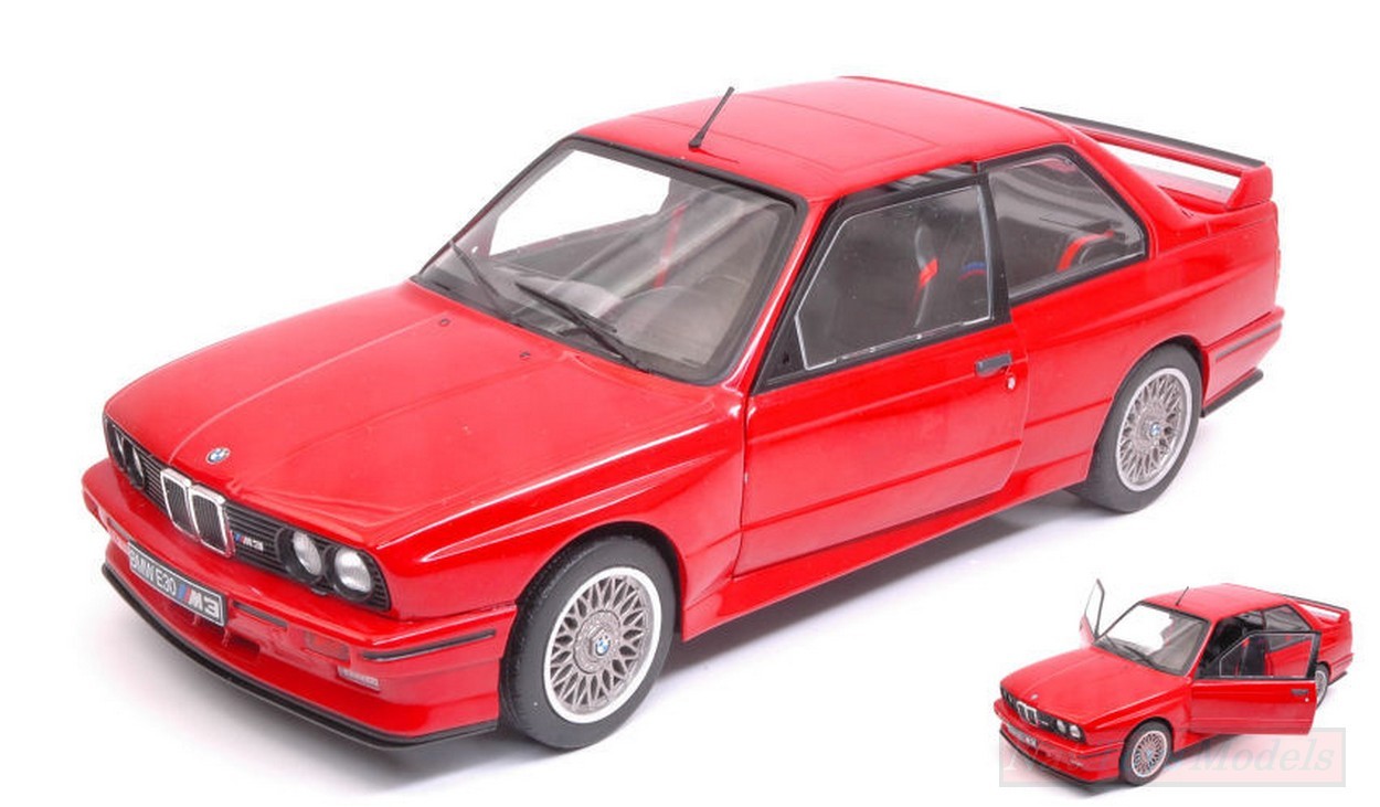 MODELLINO IN SCALA COMPATIBILE CON BMW E30 1986 RED 1:18 SOLIDO SL1801502
