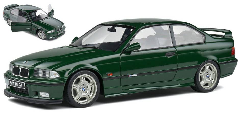 MODELLINO IN SCALA COMPATIBILE CON BMW E36 COUPE' M3 GT 1955 BRITISH RACING GREEN 1:18 SOLIDO SL1803907