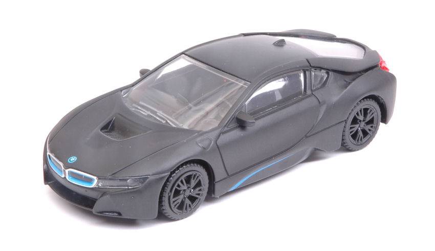 MODELLINO IN SCALA COMPATIBILE CON BMW i8 2015 BLACK 1:43 RASTAR RAT58400BK