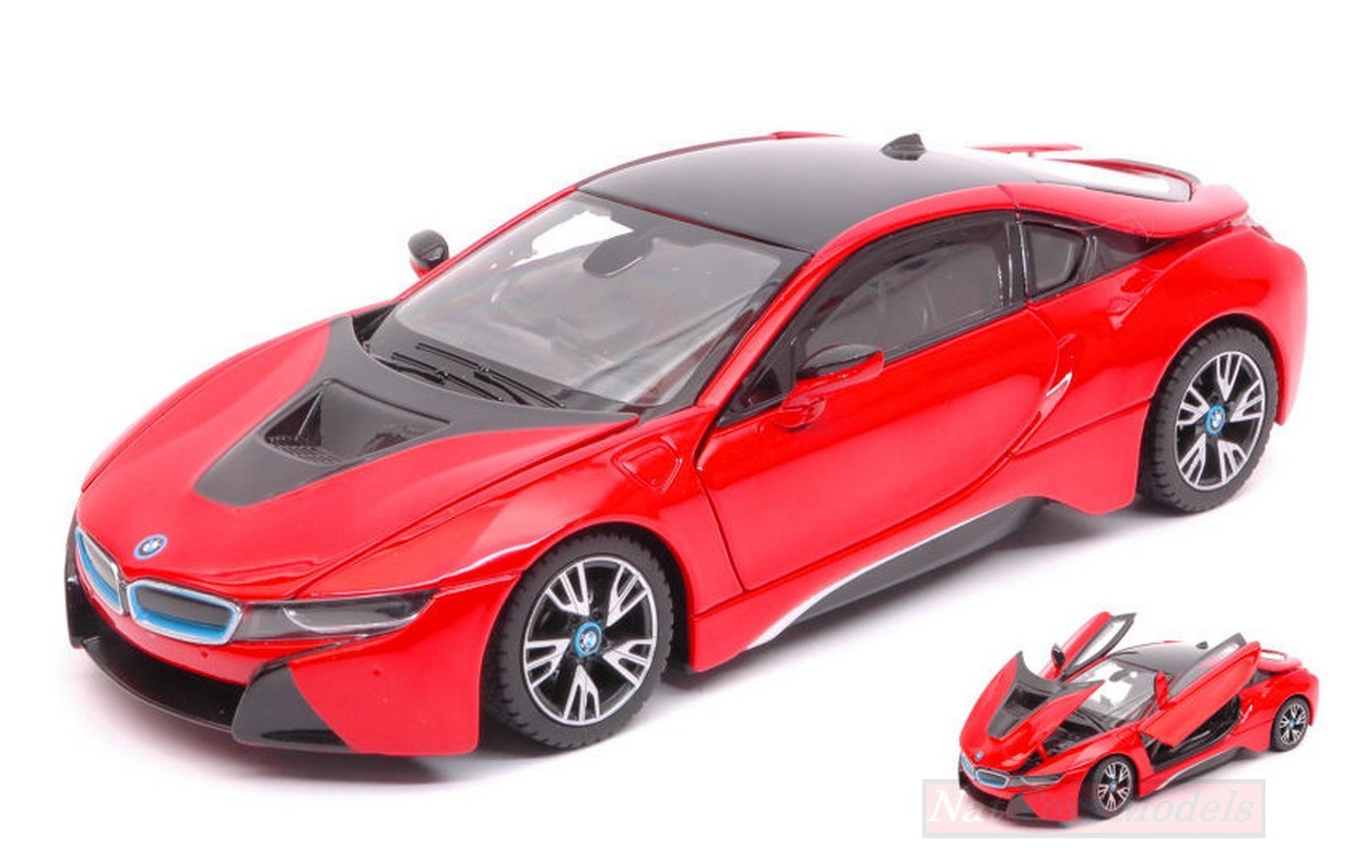MODELLINO IN SCALA COMPATIBILE CON BMW i8 2015 RED 1:24 RASTAR RAT56500R