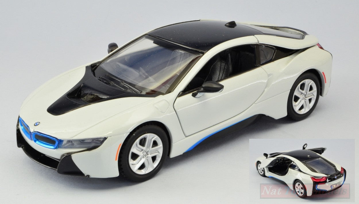 MODELLINO IN SCALA COMPATIBILE CON BMW i8 COUPE 2019 WHITE 1:24 MOTORMAX MTM79359W
