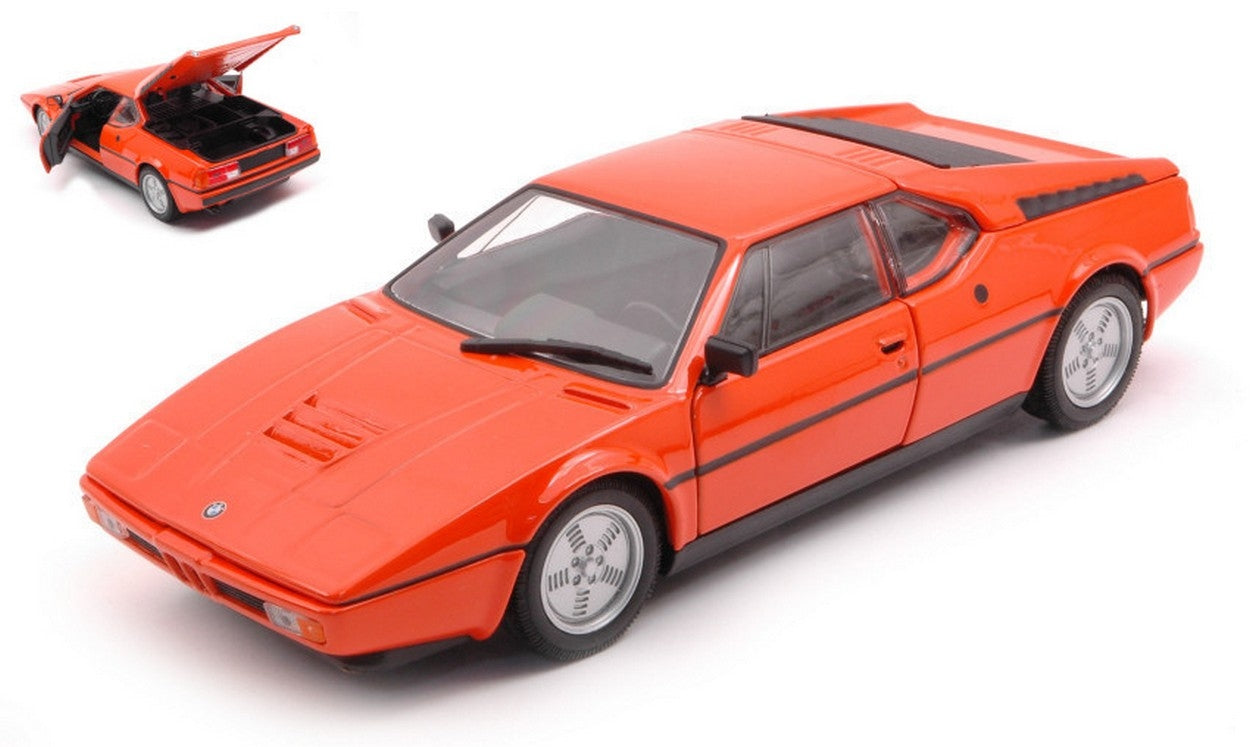 MODELLINO IN SCALA COMPATIBILE CON BMW M1 ORANGE 1:24 WELLY WE24098OR