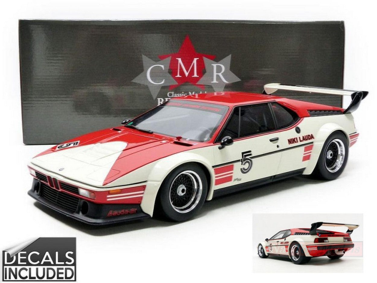 SCALE MODEL COMPATIBLE WITH BMW M1 PROCAR N.5 WINNER PROCAR SERIES 1979 N.LAUDA 1:12 CMR CLASSIC MODEL REPLICARS CMR12004