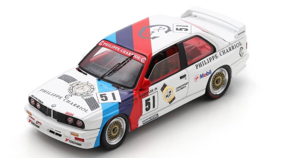 SCALE MODEL COMPATIBLE WITH BMW M3 E30 MACAU ACP WINNER 1988 HENRI LEE JR. 1:43 SPARK MODEL SA270