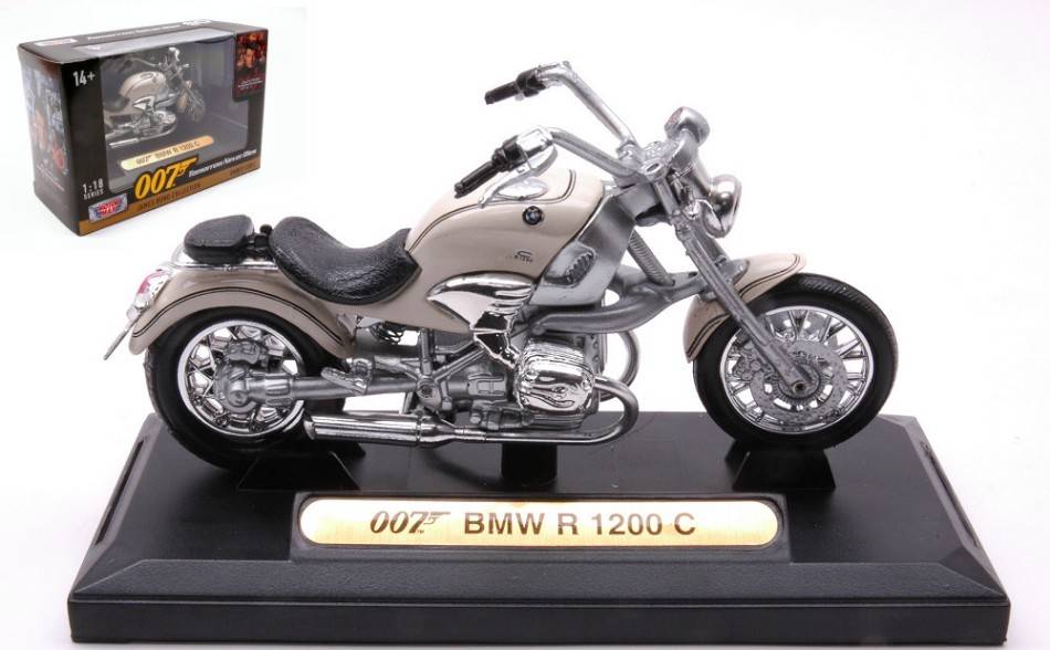 MODELLINO IN SCALA COMPATIBILE CON BMW R 1200 C 007 "TOMORROW NEVER DIES" 1:18 MOTORMAX MTM79845
