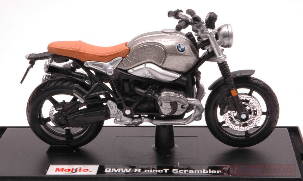 MODELLINO IN SCALA COMPATIBILE CON BMW R NINE T SCRAMBLER SILVER 1:18 MAISTO MI18853