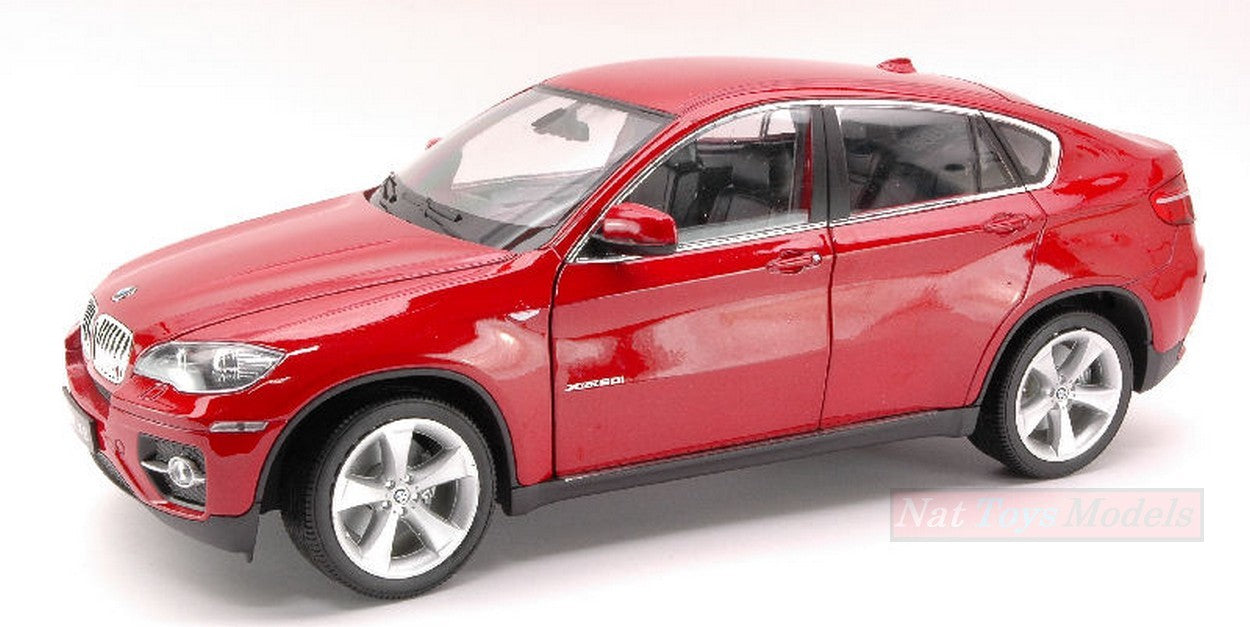 MODELLINO IN SCALA COMPATIBILE CON BMW X 6 2008 RED 1:18 WELLY WE2506