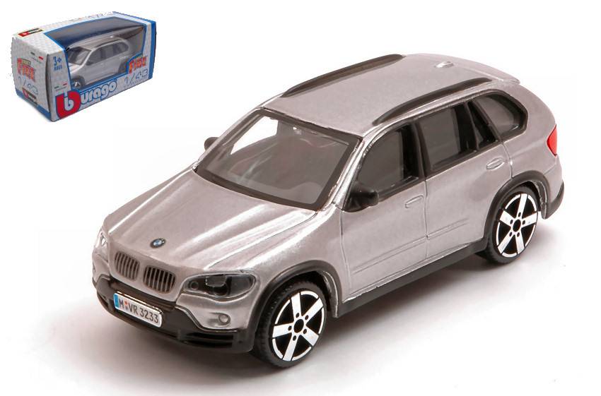 MODELLINO IN SCALA COMPATIBILE CON BMW X5 2007 SILVER 1:43 BURAGO BU30145Z MODEL