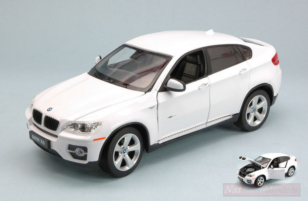 MODELLINO IN SCALA COMPATIBILE CON BMW X6 2010 WHITE 1:24 RASTAR RAT41500W