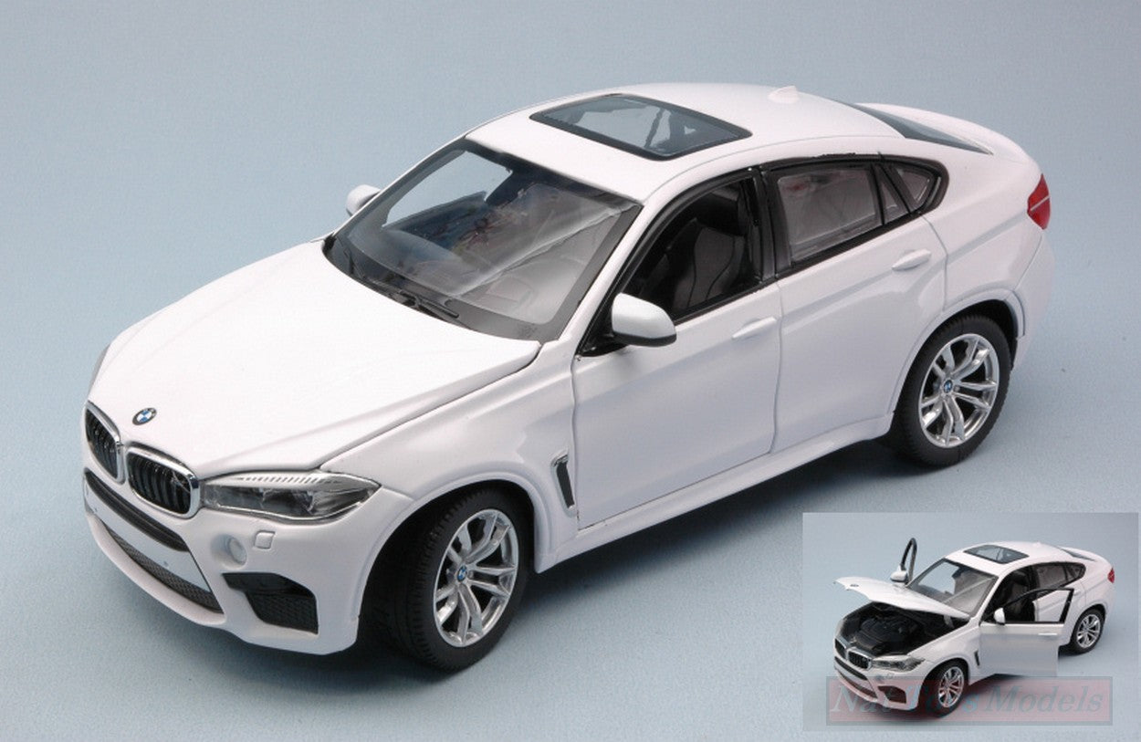 SCALE MODEL COMPATIBLE WITH BMW X6 M 2018 WHITE 1:24 RASTAR RAT56600W