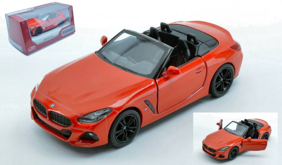 MODÈLE RÉDUIT COMPATIBLE AVEC BMW Z4 2019 BOITE ROUGE 12 cm KINSMART KT5419WR