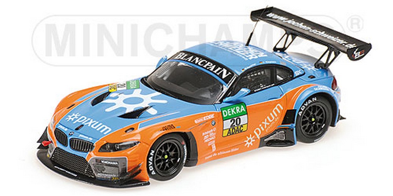 SCALE MODEL COMPATIBLE WITH BMW Z4 GT3 N.20 ADAC GT MASTER 2014 1:43 MINICHAMPS PM437142020