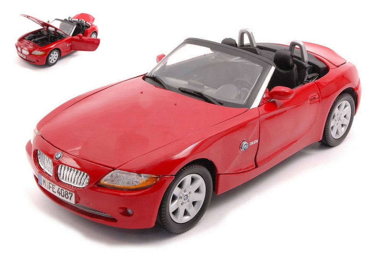 MODELLINO IN SCALA COMPATIBILE CON BMW Z4 SPIDER 2002 RED 1:18 MOTORMAX MTM73144R