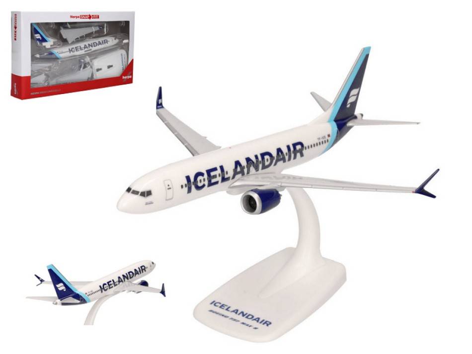 MODELLINO IN SCALA COMPATIBILE CON BOEING 737 MAX 8 ICELANDAIR 1:200 HERPA HP613743