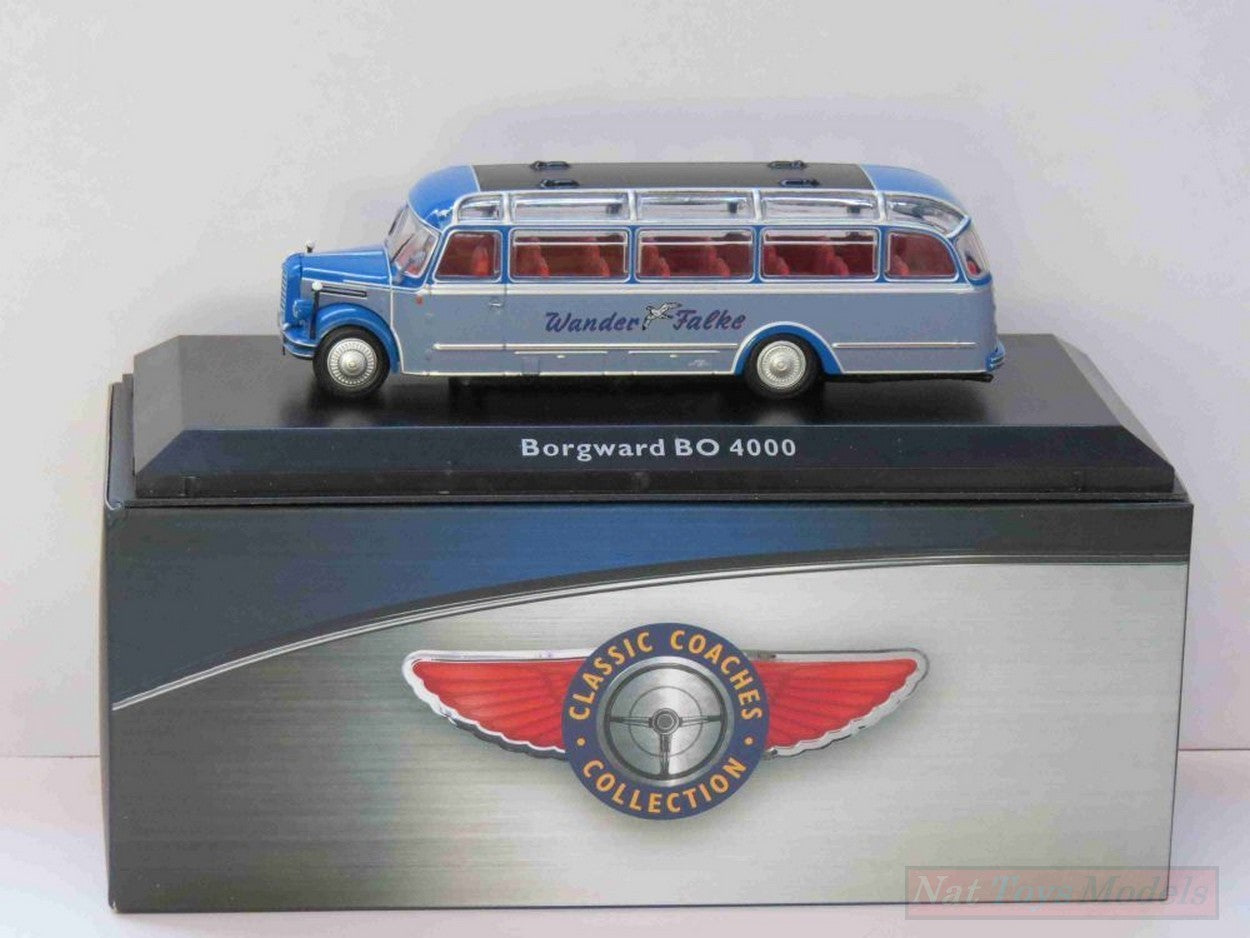modellino IN SCALA COMPATIBILE CON Borgward BO 4000 Classic Coaches Bus Collection 1:72 Atlas DIE CAST
