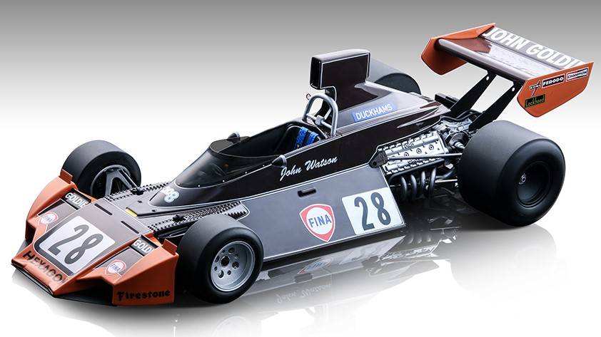 SCALE MODEL COMPATIBLE WITH BRABHAM BT44 ITALY GP 1974 J.WATSON 1:18 TECNOMODEL TMD18274D