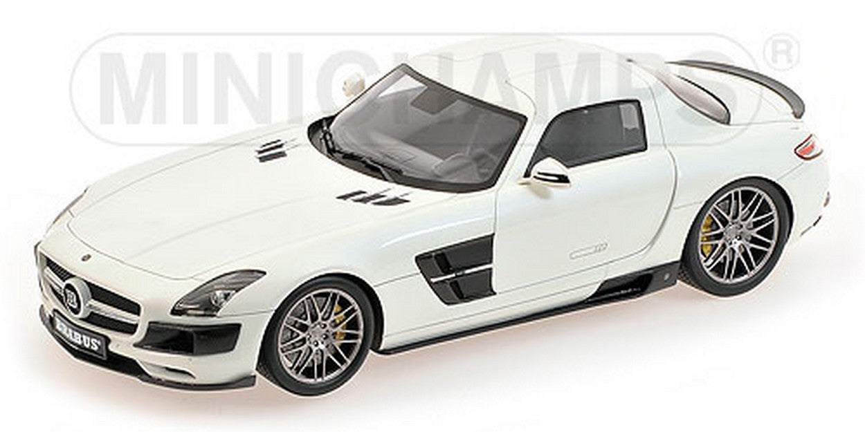 SCALE MODEL COMPATIBLE WITH BRABUS SLS AMG 700 BITURBO COUPE 2013 PEARL WHITE 1:18 MINICHAMPS PM107032020
