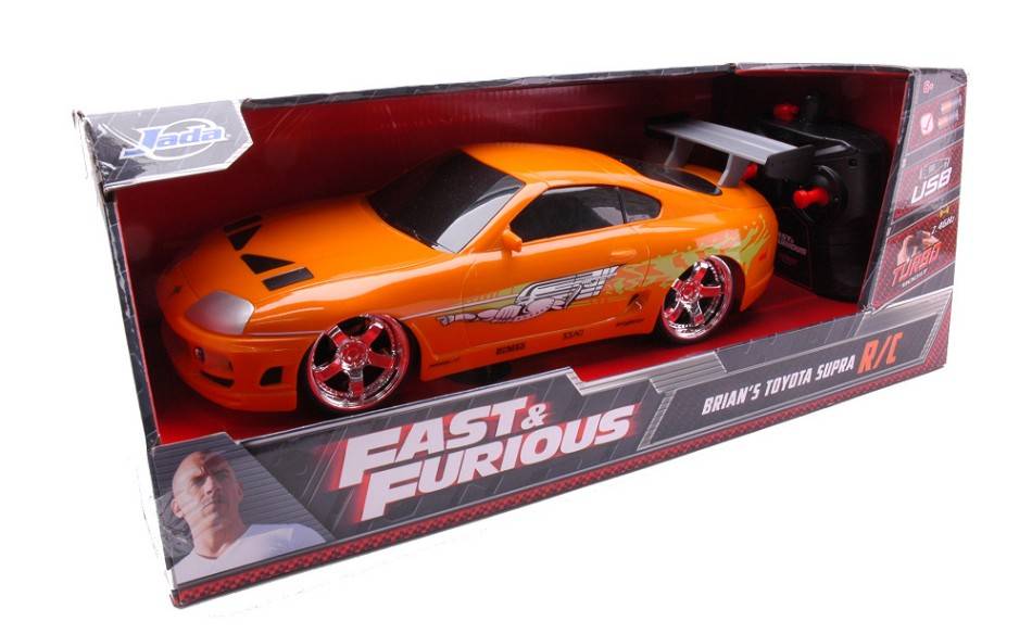 MODÈLE RÉDUIT COMPATIBLE AVEC BRIAN'S TOYOTA SUPRA 1995 FAST & FURIOUS RADIOCONTROL 1:16 JADA TOYS JADA253206006