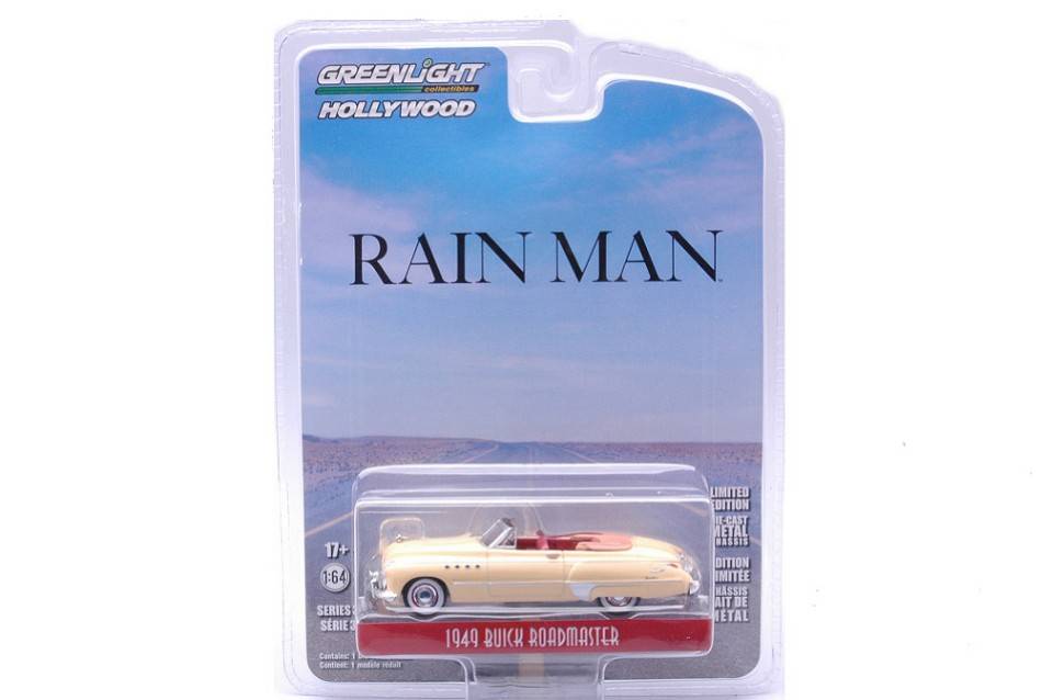 MODELLINO IN SCALA COMPATIBILE CON BUICK ROADMASTER CONVERTIBLE CHARLIE BABBIT'S RAIN MAN 1988 1:64 GREENLIGHT GREEN44960C