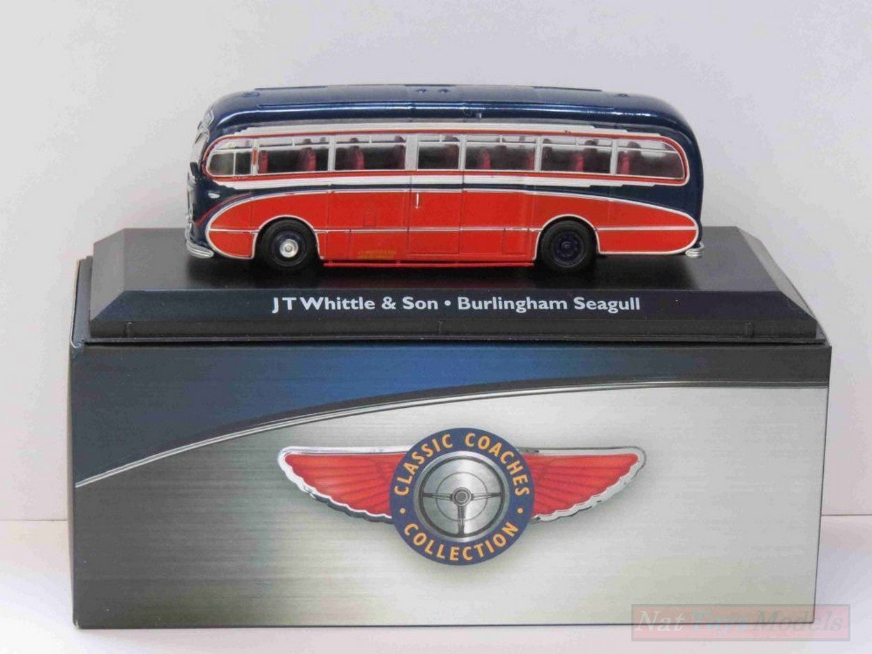 SCALE MODEL COMPATIBLE WITH Burlingham Seagull JT Whittle & Son Classic Coaches Bus Collection 1:72 DIE CAST