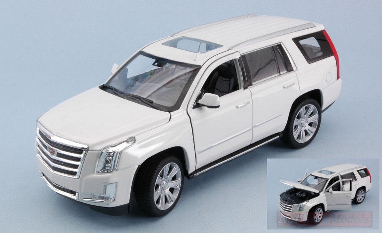 MODELLINO IN SCALA COMPATIBILE CON CADILLAC ESCALADE WHITE 1:24 WELLY WE24084W
