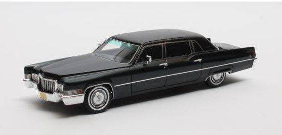 MODELLINO IN SCALA COMPATIBILE CON CADILLAC FLEETWOOD SERIES 75 LIMOUSINE 1970 MET.DARK BLUE 1:43 MATRIX MODELS MX20301-213