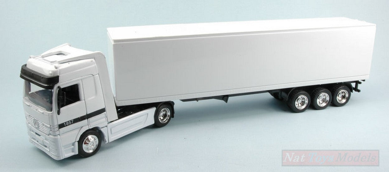 MODELE REDUIT COMPATIBLE AVEC CAMION CONTENEUR MERCEDES BLANC 1:43 NEW RAY NY15113HSS
