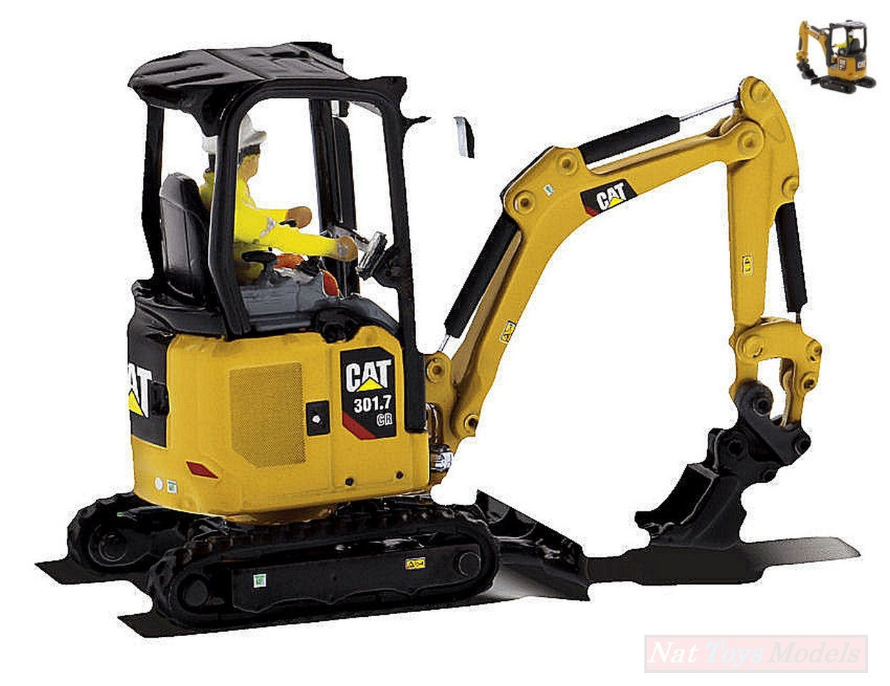 SCALE MODEL COMPATIBLE WITH CAT 301.7 CR HYDRAULIC EXCAVATOR 1:50 DIECAST MASTER DM85597