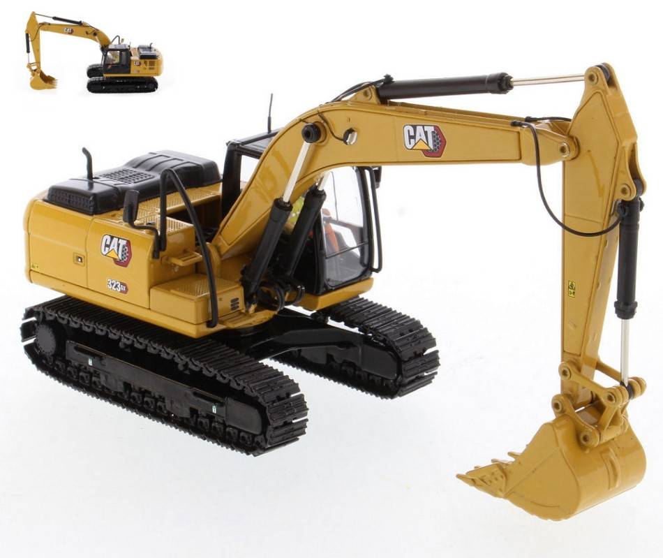MODÈLE RÉDUIT COMPATIBLE AVEC PELLE HYDRAULIQUE CAT 323 GX 1:50 DIECAST MASTER DM85675
