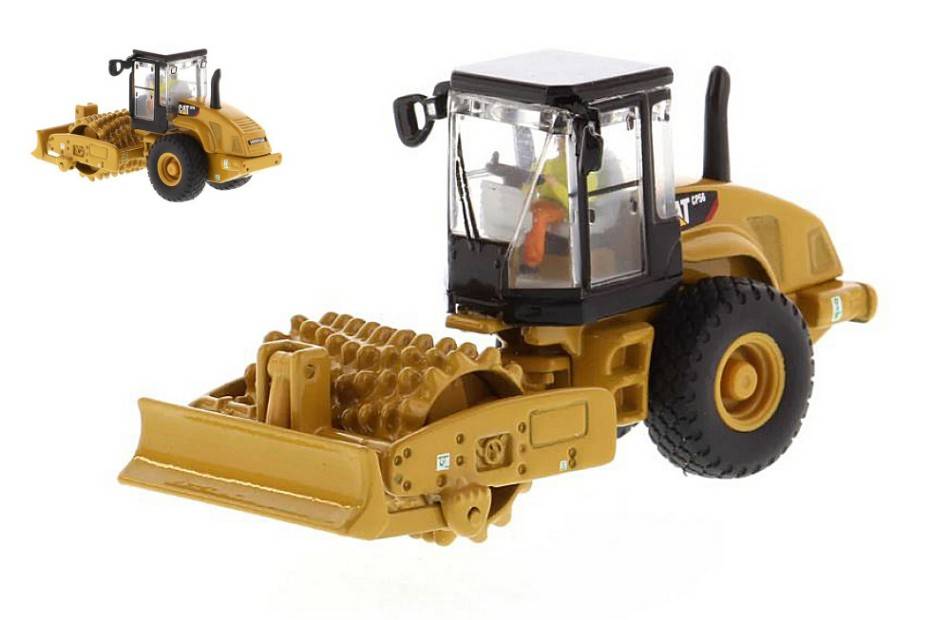 SCALE MODEL COMPATIBLE WITH CAT CP-563E PADFOOT DRUM SOIL COMPACTOR 1:87 DIECAST MASTER DM85247