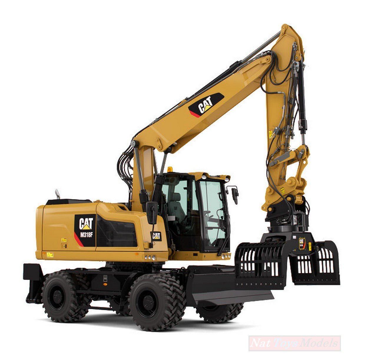 SCALE MODEL COMPATIBLE WITH CAT M318F WHEELED EXCAVATOR 1:50 DIECAST MASTER DM85508